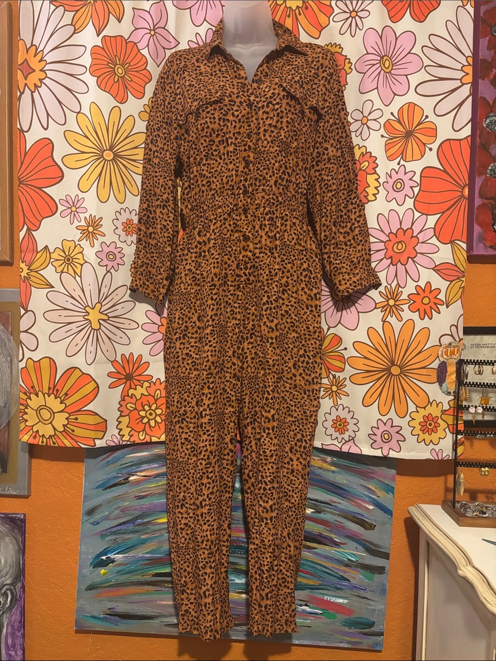 Leopard Jump Suit Vintage